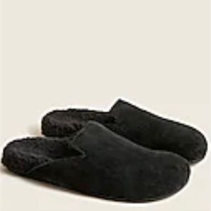JCrew Pacific sherpa-lined suede clogs